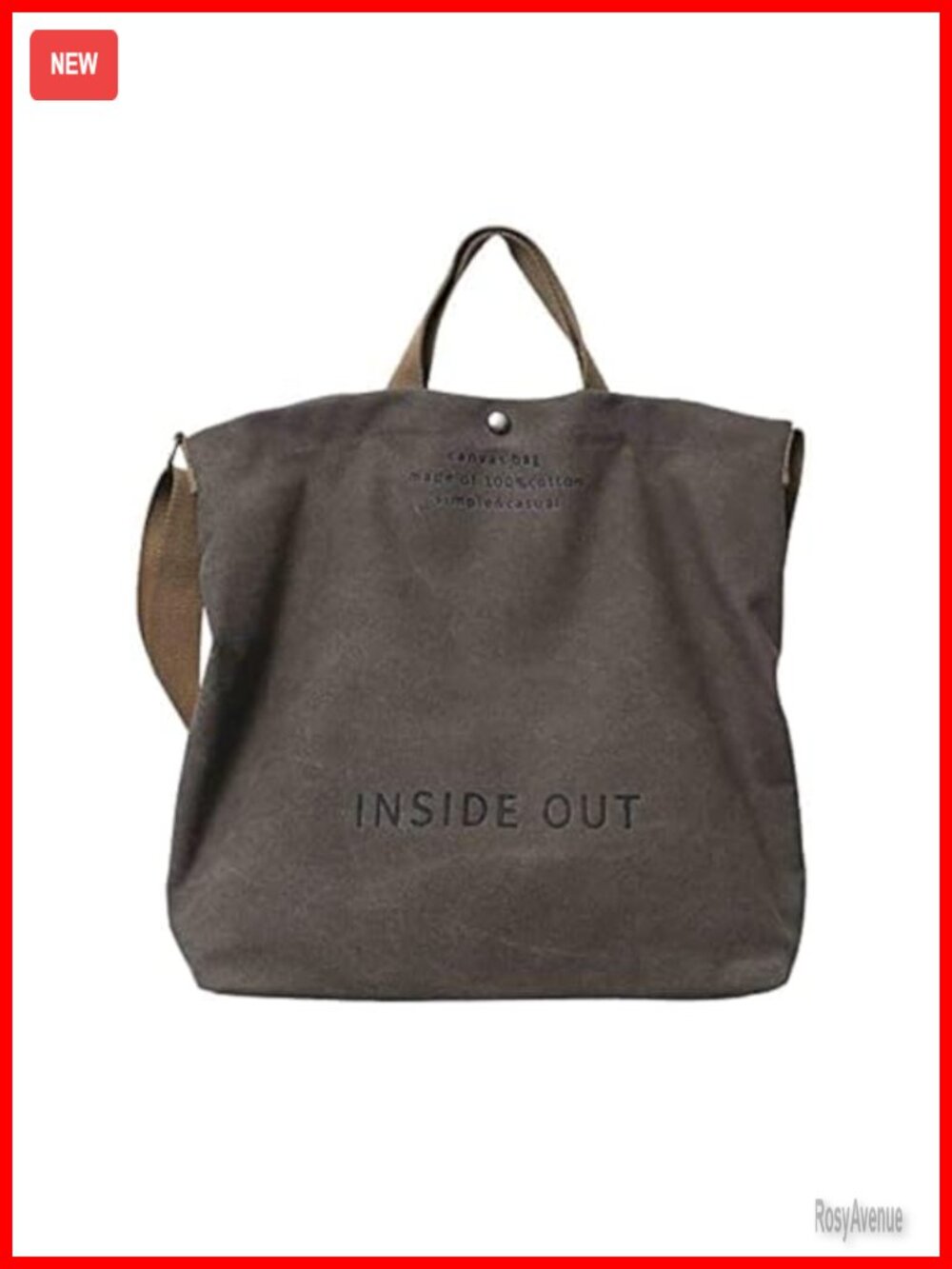 Canvas Tote Bag Large Shoulder Handbag Heavy Duty Everyday Carryall
